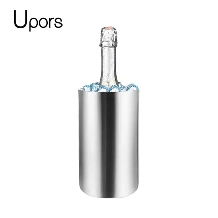 UPORS – seau refroidisseur de vin en acier inoxydable, Double paroi, support de bouteille de vin, re