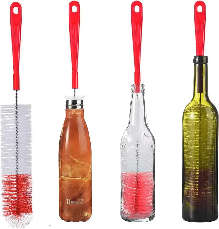 Nettoyeur de brosse pour bouteilles longues de 16 pouces, pour laver le vin, la bière, les puits spo