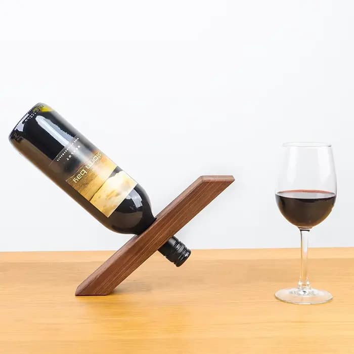 Présentoir à vin rouge en bois massif