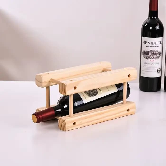Étagère à vin créative en bois massif DIY