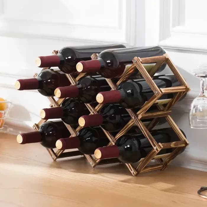 Casier à vin multifonctionnel en bois fait à la main