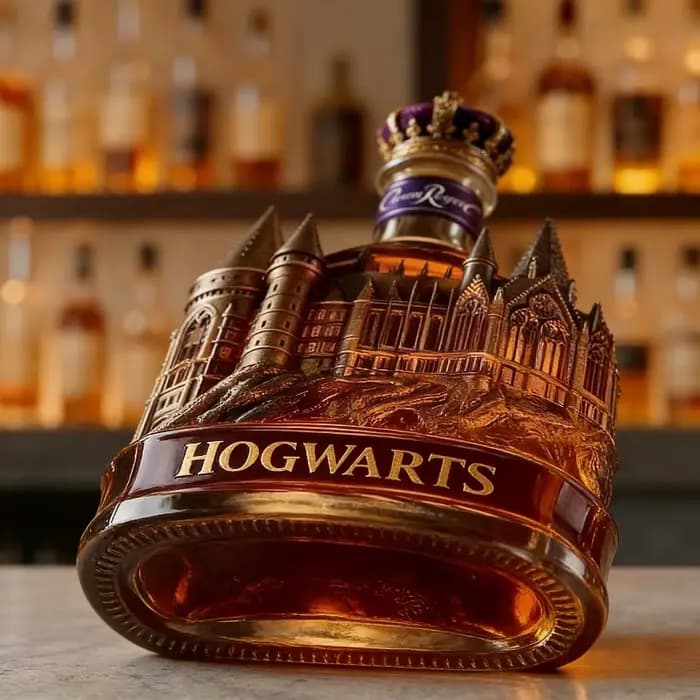 Carafe en verre élégante en forme de château