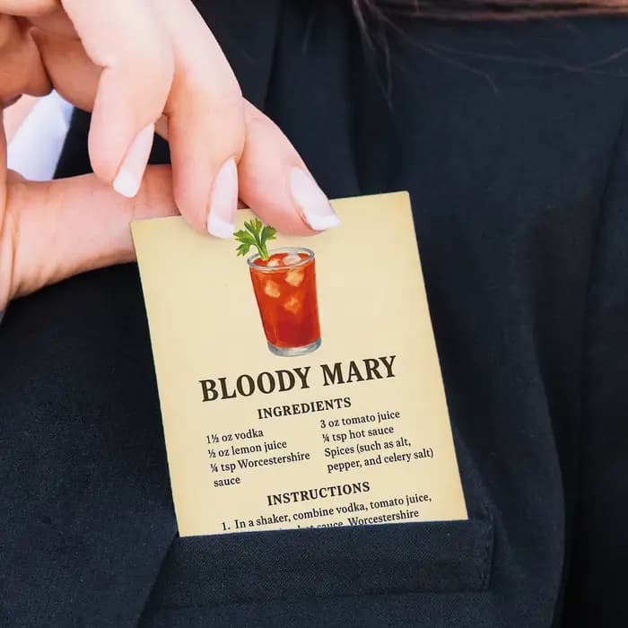 20 cartes de recettes d'ingrédients pour cocktails