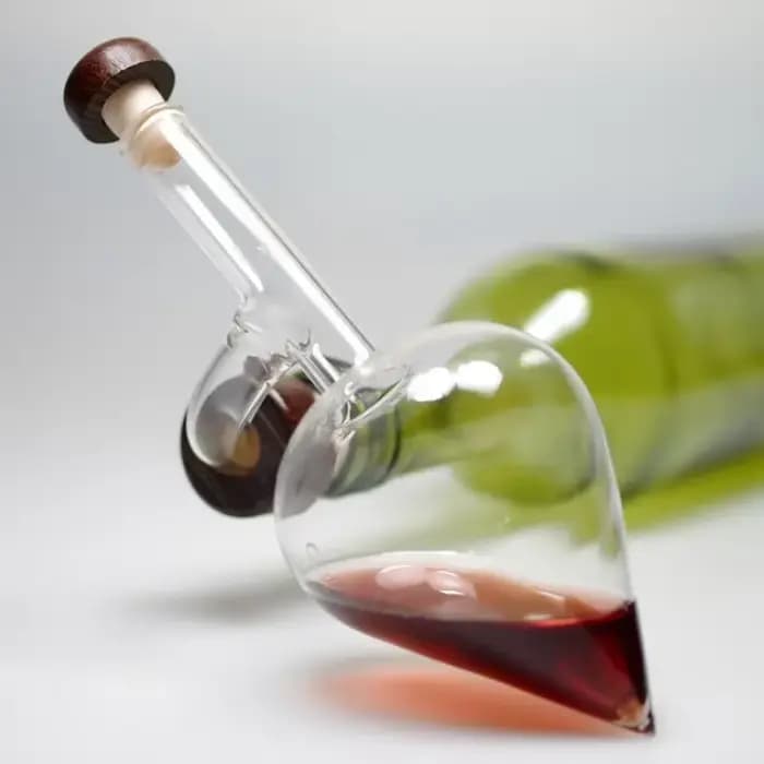 Aérateur de vin rouge Transparent rond/en forme de pêche