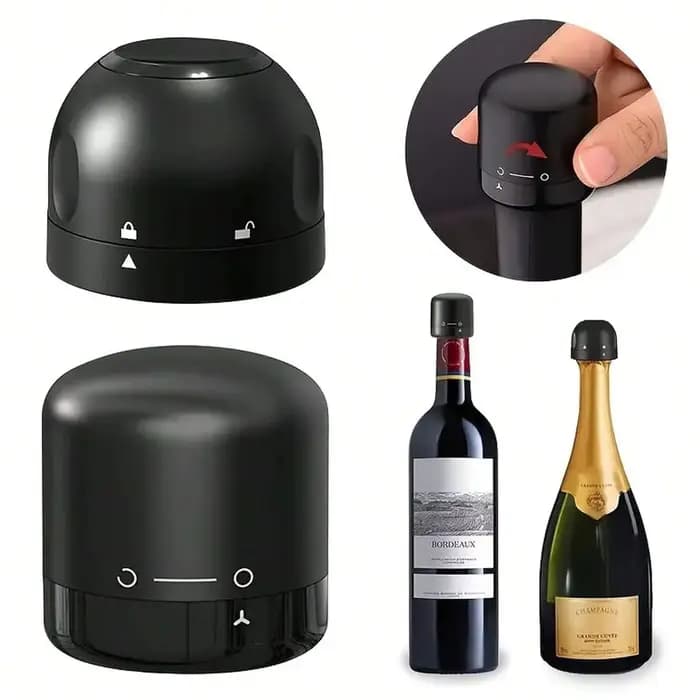 Bouchons de bouteilles de vin rouge noirs