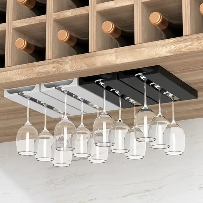 Support à verres à vin suspendu créatif sans perçage pour placard