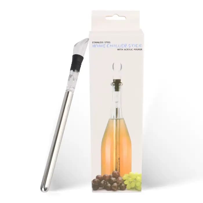 Refroidisseur de vin glacé refroidissement du vin avec verseur de vin + bouchon + coupe bâton
