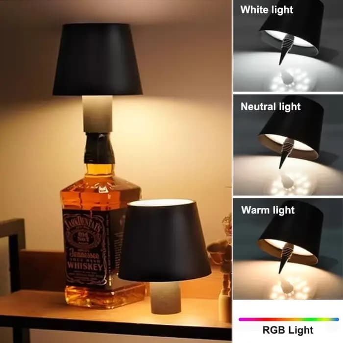 Lampe de bouteille de vin sans fil à commande tactile