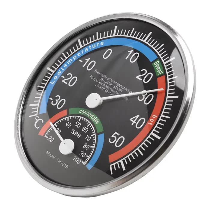 Hygromètre thermomètre analogique pour surveillance climatique intérieure et extérieure avec jauge de température et d'humidité