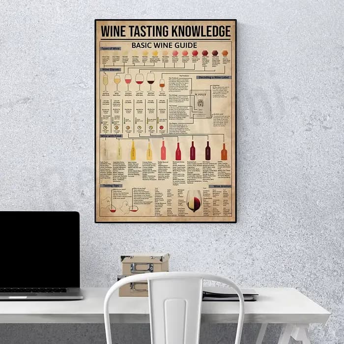 Peinture sur toile de connaissance de dégustation de vin