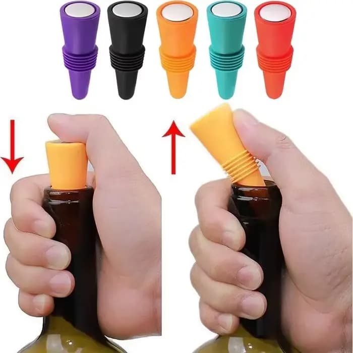 Ensemble de bouchons de bouteille de vin et de boisson en Silicone