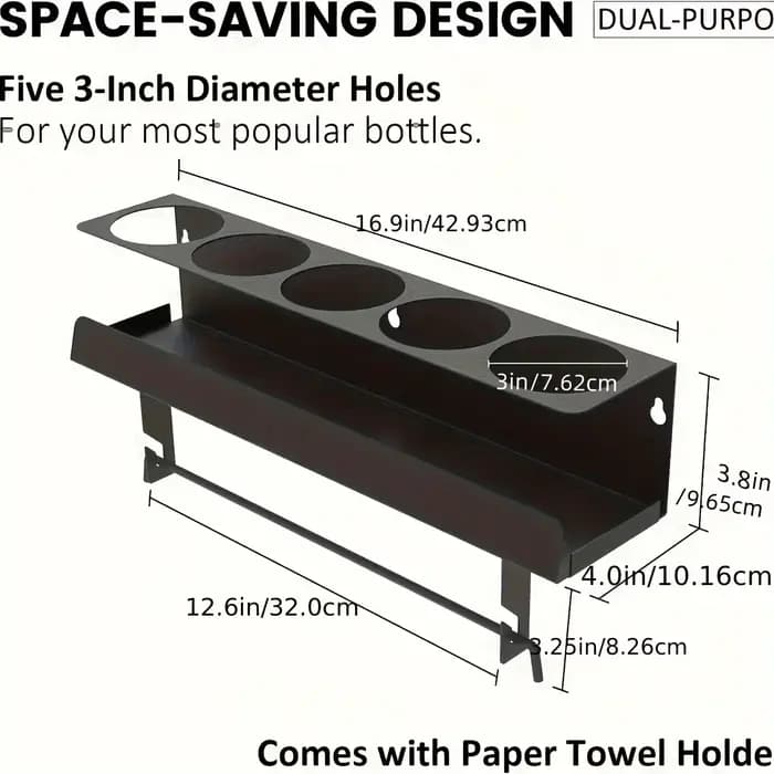 Supports de rangement muraux pour bouteilles