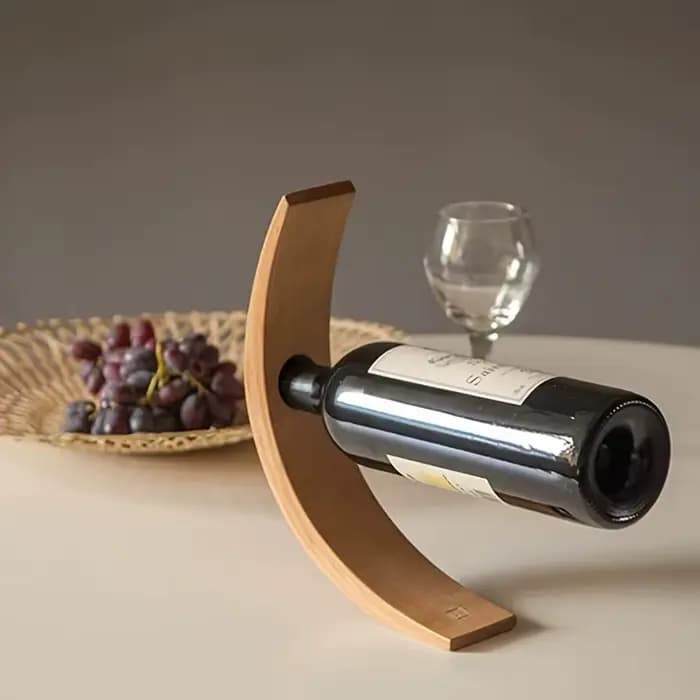 Support à vin en bambou pour une bouteille