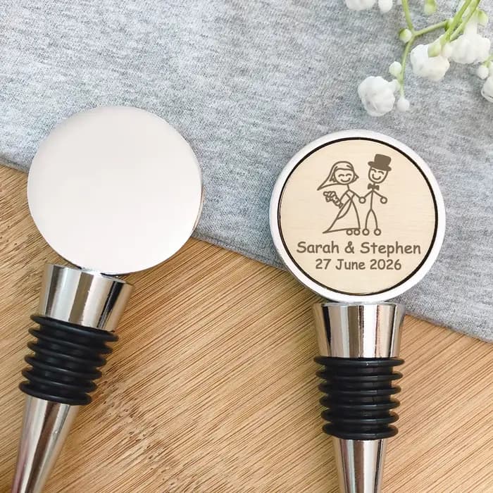 Bouchons de vin personnalisés pour invités