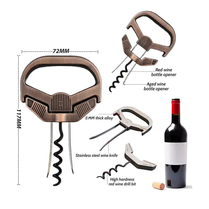 Tire-bouchon vintage Ah So à deux griffes pour retirer les bouchons de vin anciens et fragiles