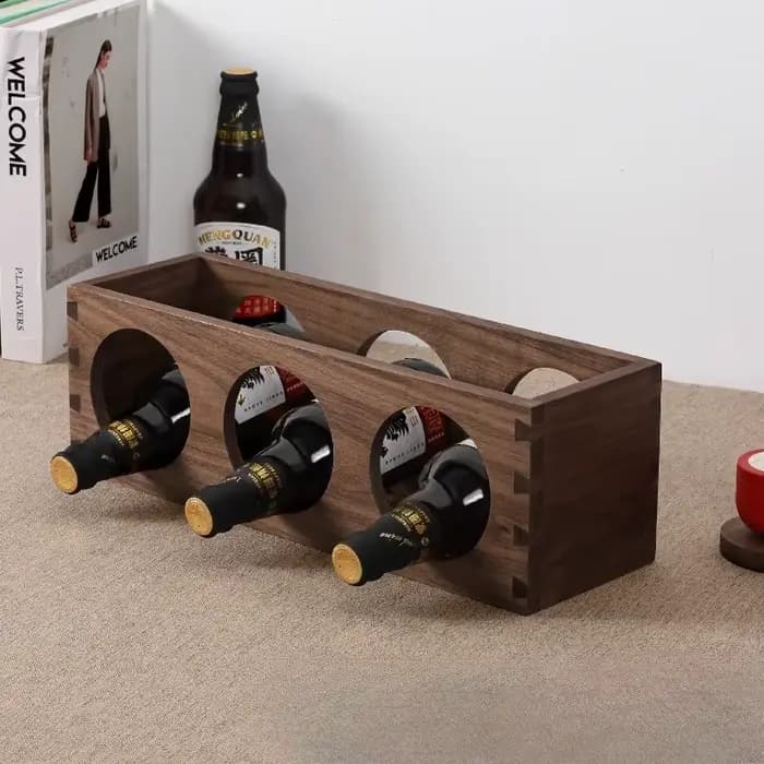 Support de casier à vin en bois massif