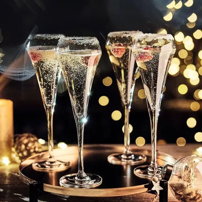 Flûtes à champagne en cristal