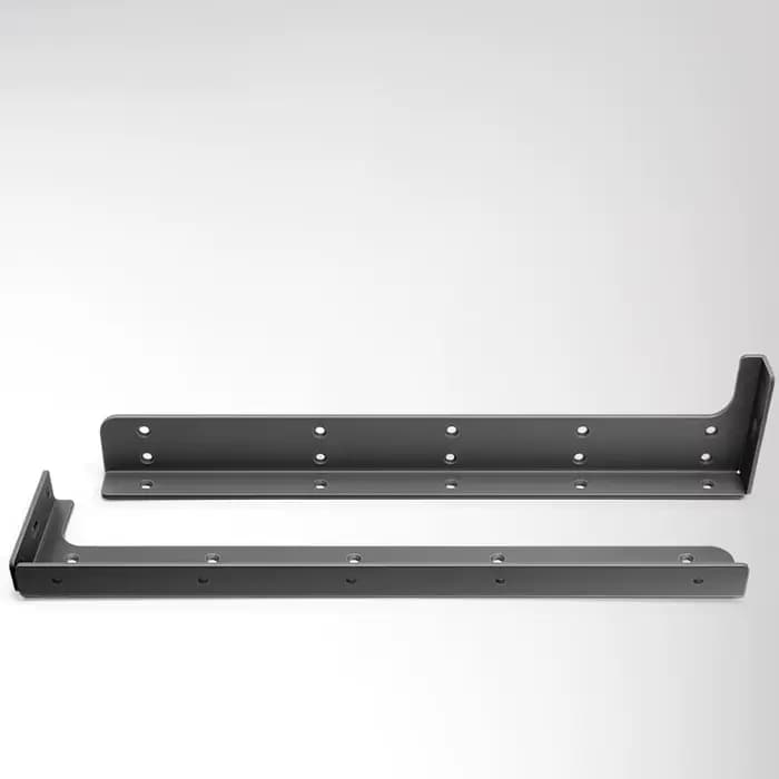 Support d'invite d'étagère en L noir avec vis