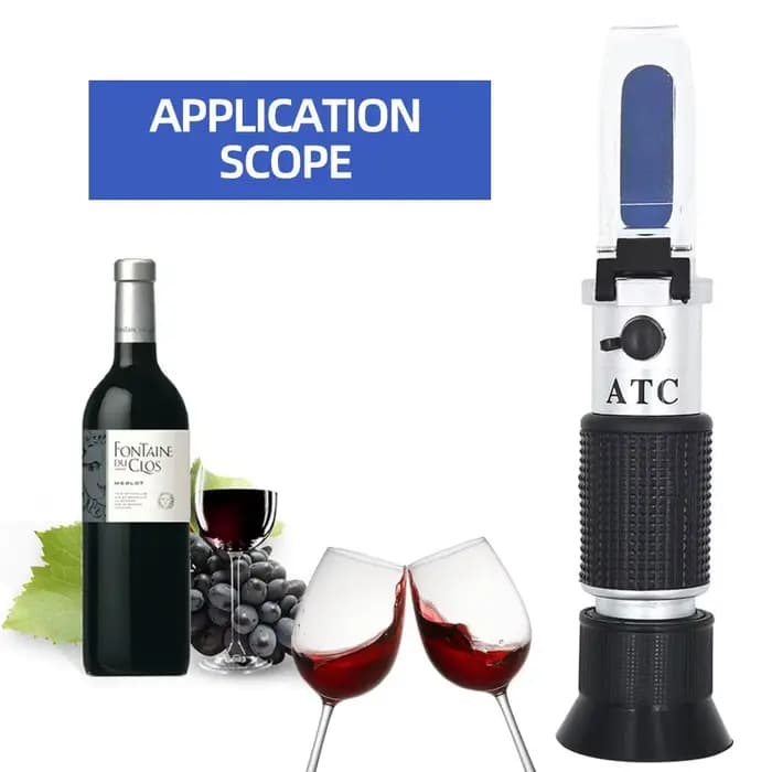 Réfractomètre 3 en 1 pour raisin et alcool RHW-25VATC 0-25%Vol 0-40%Brix 0-22Baume