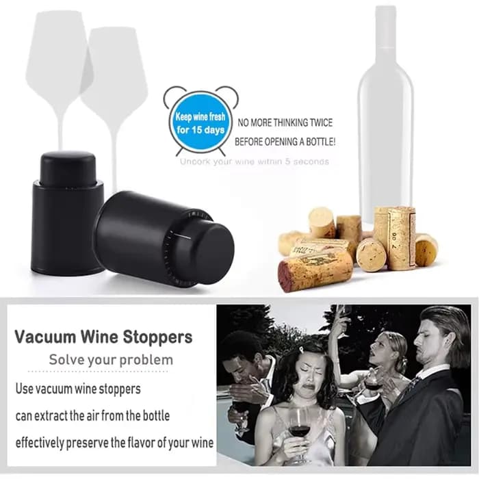 Bouchon de bouteille de vin sous vide
