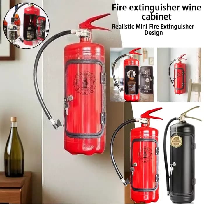 Armoire à vin créative portable noir/rouge