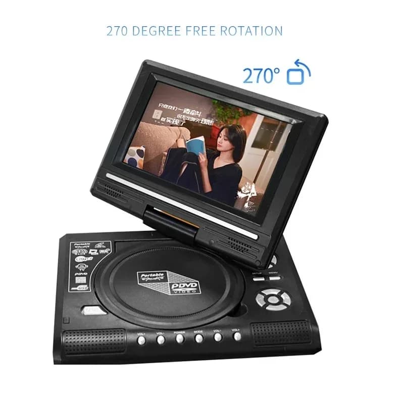 7.8 pouces Mini DVD CD EVD lecteur de disque bureau numérique Smart TV lecteurs télécommande Portabl