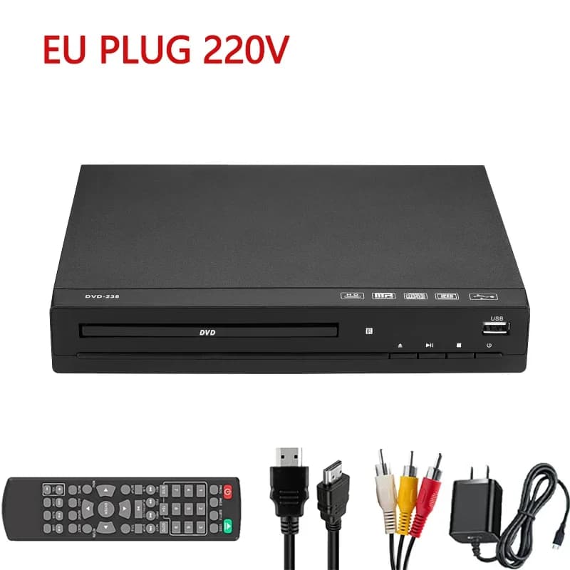 Lecteur DVD domestique pratique, modèle 238, lecteur de disques HD Mini EVD VCD CD pour usage domest