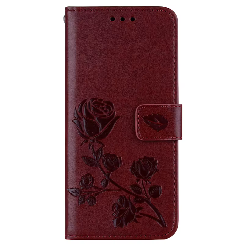 3D Rose fleur étui en cuir pour iPhone 11 Pro X XS 12 Mini XR téléphone pour iPhone 7 8 6 6S Plus 5 