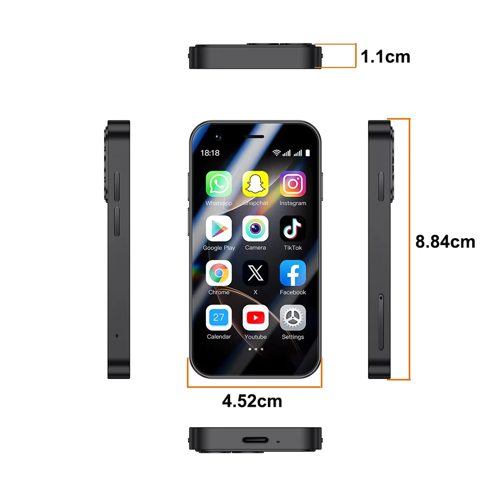 SOYES A17 Mini téléphone intelligent Android8.1 3.0 pouces 2GB RAM 16GB ROM double SIM veille jouer 