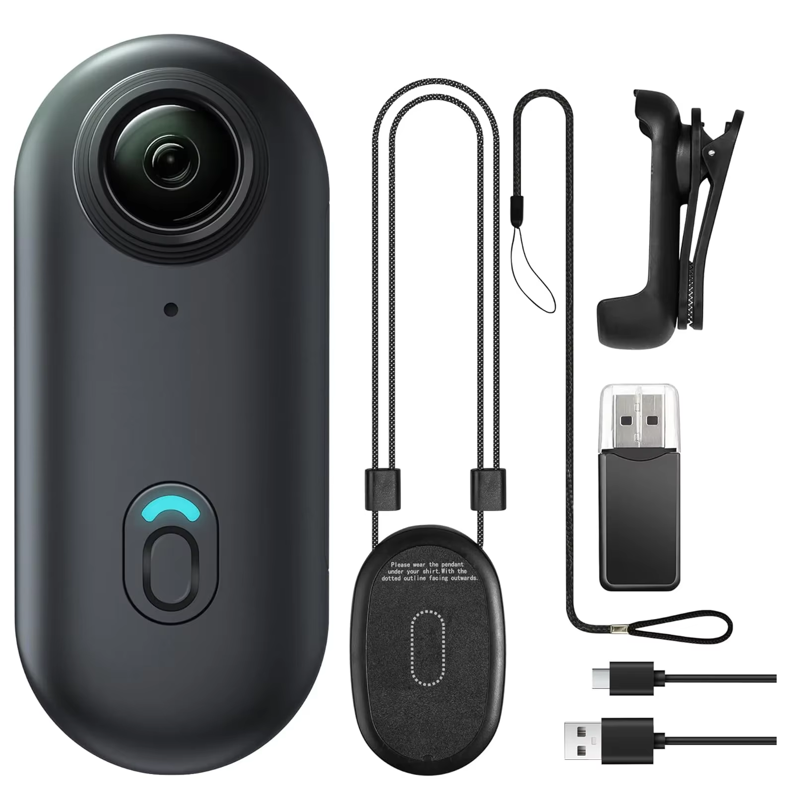 Mini caméra corporelle H88 Full HD WiFi pour casque, guidon de moto, sport et action, avec batterie 