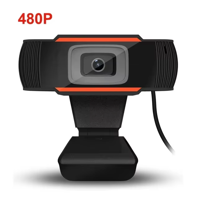 Mini Webcam HD 480/720/1080P USB avec microphone pour PC, ordinateur de bureau, gamer, webcast, appe