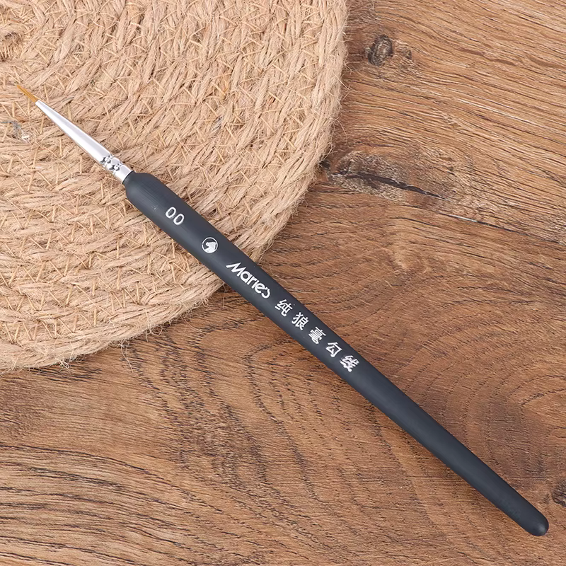 [FE] 3Pcs 0/ 00/ 000 Pinceaux professionnels en poils de loup miniatures pour la peinture artistique
