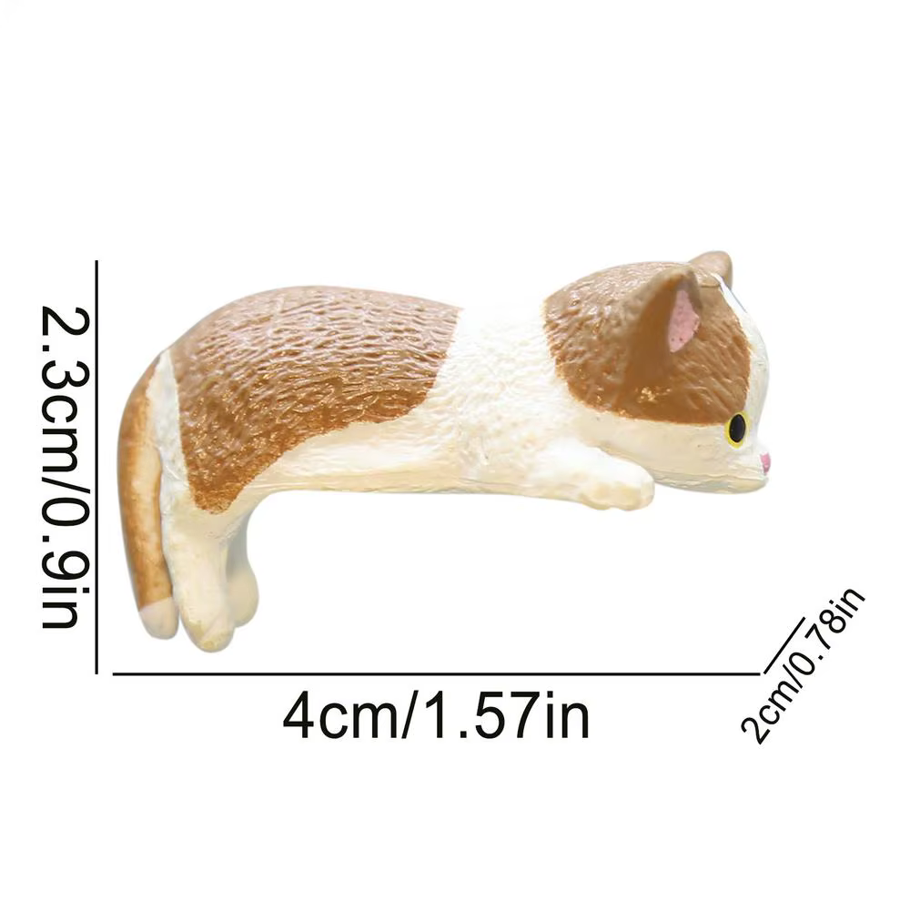 Mini figurines de chat, petites statues d'animaux, chatons, statues de chat miniatures créatives pou