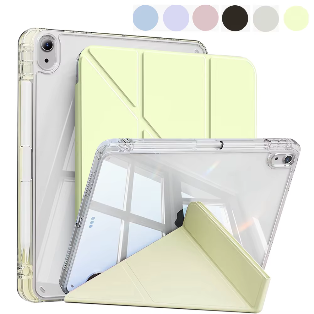 Étui pour iPad 5e 6e 7e 8e 9e 10e 11e Air 4 5 6 7 Mini 6 7 étui avec porte-crayons, Angles multiples