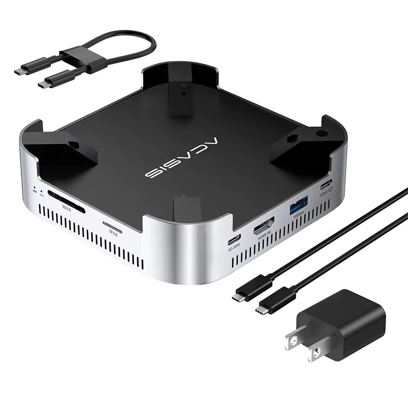 Station d'accueil USB-C 10 en 1 Acasis, double SSD M.2 NVMe 10 Gbit/s, HDMI 4K 60 Hz, USB-A 3.1 PD 3