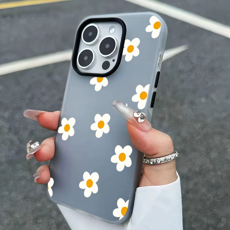 Coque mate 2 en 1 à motif de petite fleur d'oranger, étui pour iPhone 17 16 Pro Max Air 15 14 Plus 1