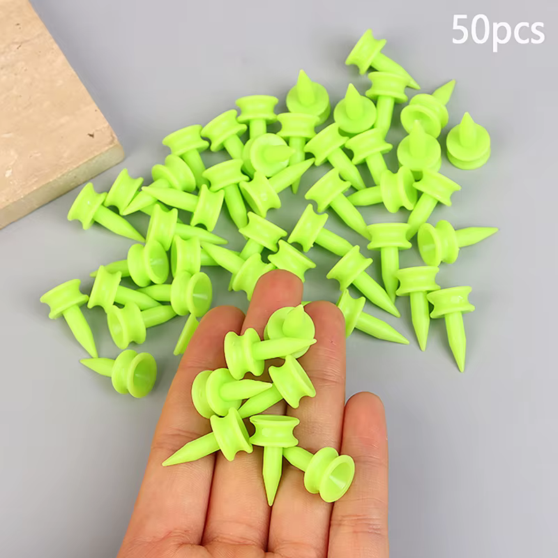 50 pièces/paquet tees de Golf professionnelles 25MM 0.98 'château vert golfeur accessoire t-shirts d