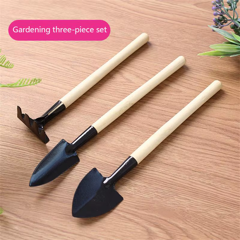 Ensemble d'outils de jardinage de trois pièces, mini outils de jardin, pelle multifonctionnelle, her
