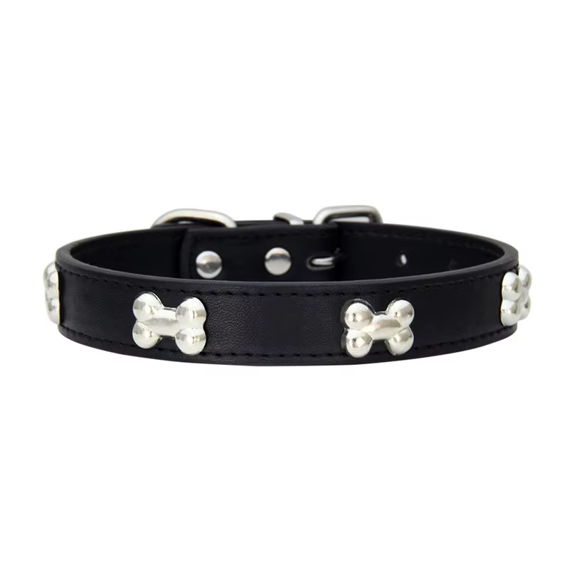 Colliers pour chiens en cuir durable, colliers pour chiots et pugs, pour petits et grands chiens, ac