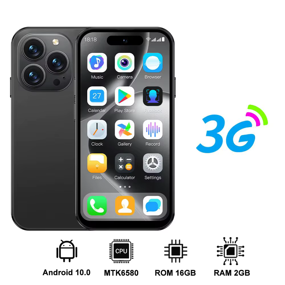 Mini smartphone SERVO S16 Mini 4.0" Android 10 3G WCDMA 2GB+16GB Double SIM Caméra HD WiFi Hotspot P