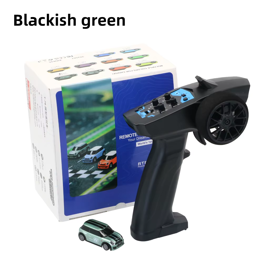 Voiture télécommandée Turbo Racing 1:76 RC colorée, mini, entièrement proportionnelle, avec télécomm