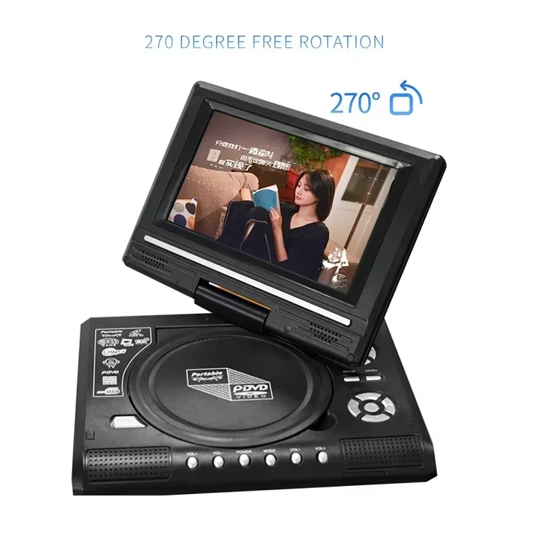 7.8 pouces Mini DVD CD EVD lecteur de disque bureau numérique Smart TV lecteurs télécommande Portabl