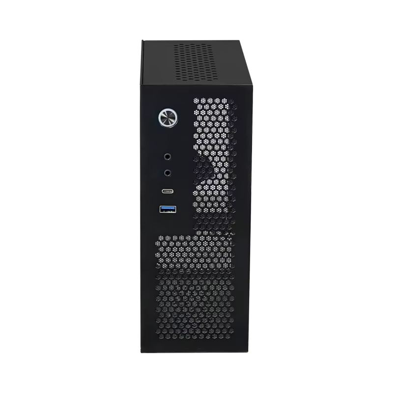 Mini boîtier d'ordinateur ITX pour châssis de bureau Typec (10g) + USB3.0 noir Mini-ITX 0.8mm SPCC b