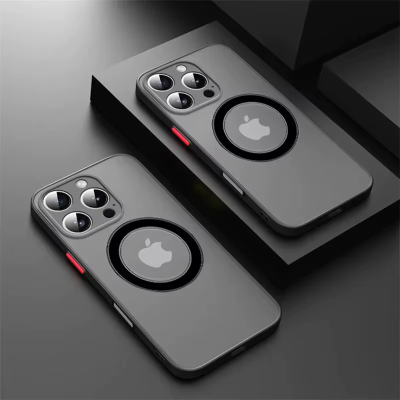 Armure de luxe mate pour Magsafe étui de chargement sans fil magnétique pour iPhone 17 16 15 14 13 1