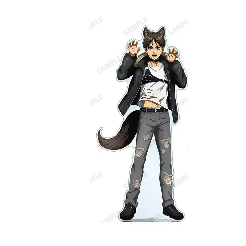 10 cm Mini Attacking Giants Wolf Man Ver. Support en acrylique Levi Wolf, plaque sur pied, figurine 