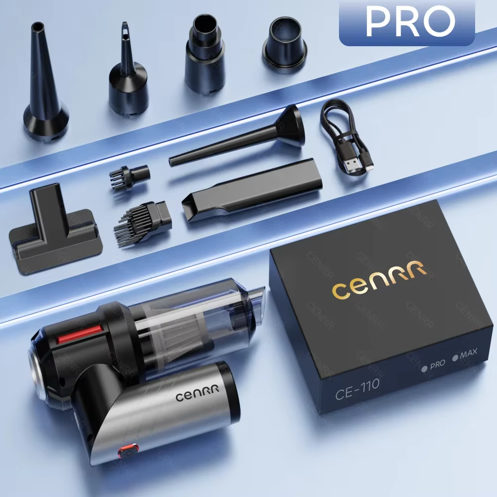 CENRR Aspirateur de voiture haute pression portable sans fil, mini aspirateur à main à forte aspirat