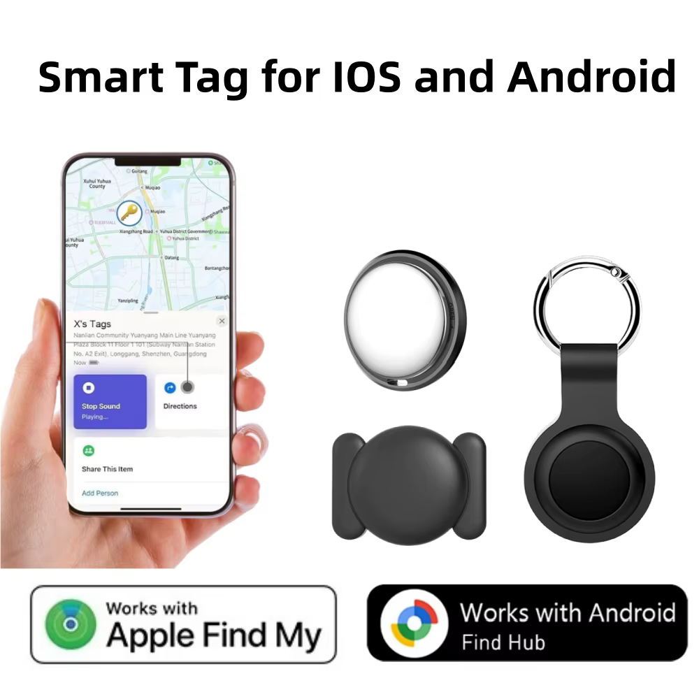 Mini traceur GPS caché avec étui magnétique – Localisateur anti-perte pour voiture, portefeuille, an