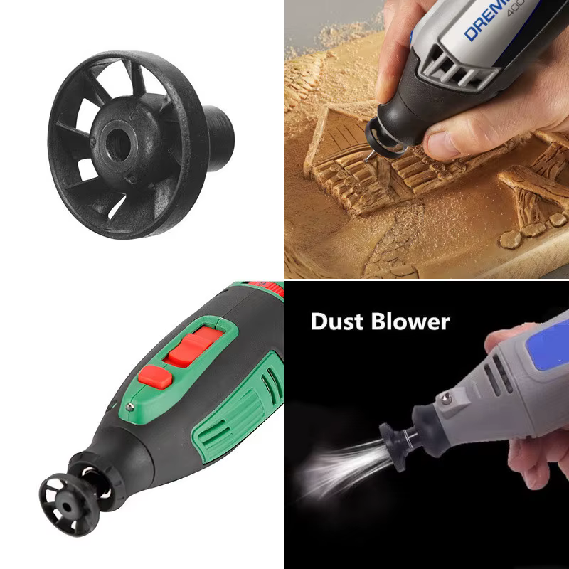 Meuleuse électrique, souffleur de poussière avec filetage, rectifieuse électrique pour outil rotatif Dremel, accessoire d'outil rotatif