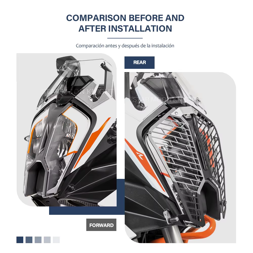 Accessoires de moto pour 1290 Super Adventure ADV S R 2021 – 2024, couvercle de Protection des phares, grille de Protection