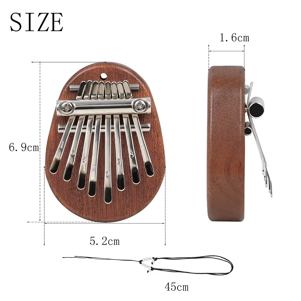 M MBAT 8 tons pouce Piano Base en bois massif ovale Mini pouce Piano Simple Portable pouce Piano clavier Instrument de musique jouets
